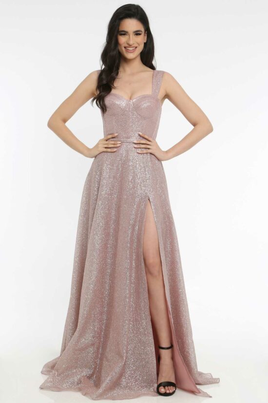 Φόρεμα maxi αμπιγιέ glitter