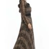 Φόρεμα maxi κρουαζέ animal print