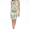 Φόρεμα mini floral διάφανη παγιέτα