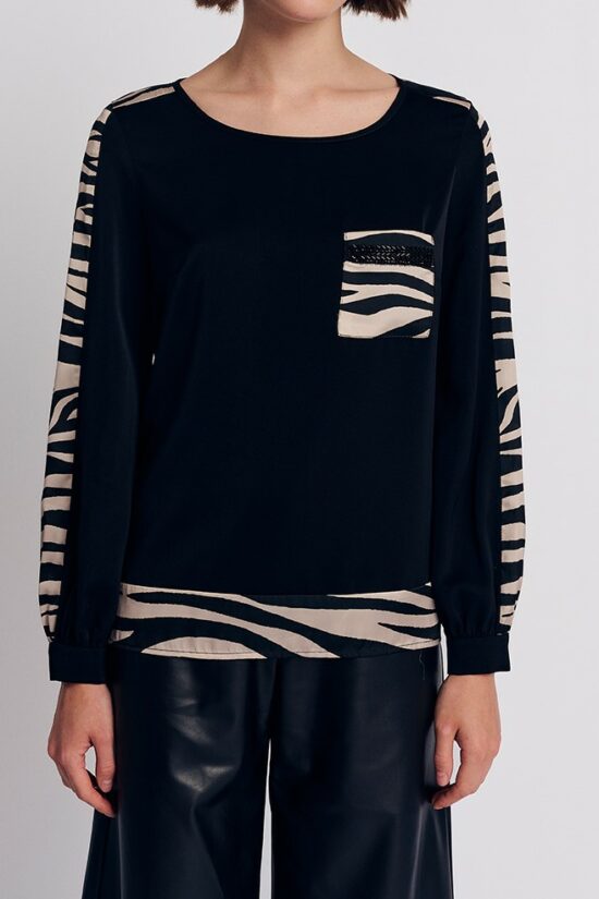 Forel μπλούζα με λεπτομέρεια animal print