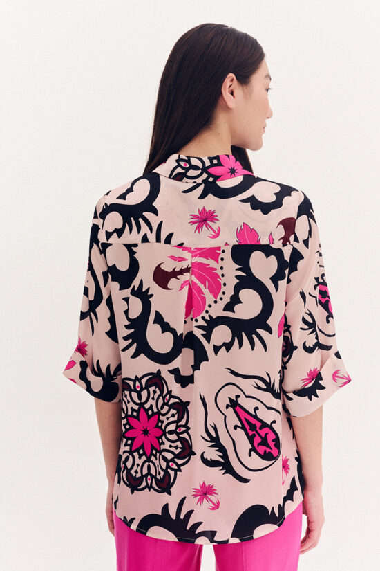 Forel πουκάμισο satin floral