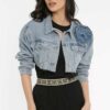 Μπουφάν denim cropped