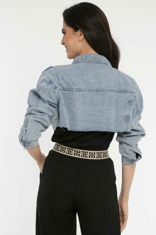 Μπουφάν denim cropped