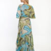 Open Fashion φόρεμα maxi κρουαζέ εμπριμέ