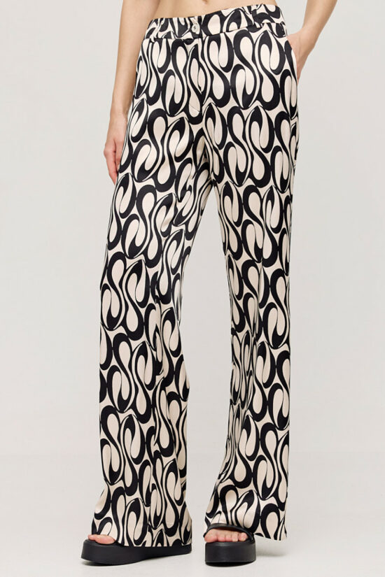 Access Fashion παντελόνι σατέν εμπριμέ
