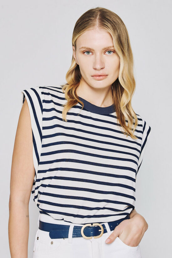 Access Fashion μπλούζα ριγέ με κοντά μανίκια