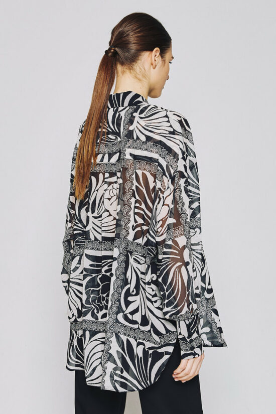 Access Fashion πουκάμισο ημιδιαφανές εμπριμέ