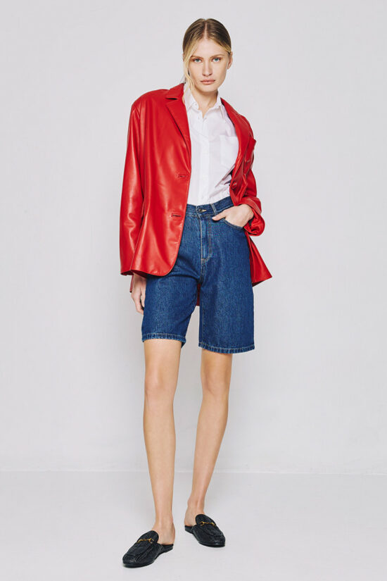 Access Fashion βερμούδα denim ψηλόμεση