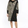 Φόρεμα midi half animal print
