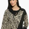 Φόρεμα midi half animal print