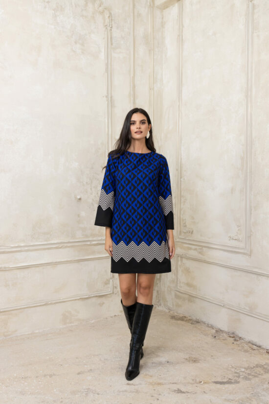 Open Fashion φόρεμα γεωμετρικά σχέδια
