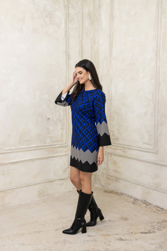 Open Fashion φόρεμα γεωμετρικά σχέδια