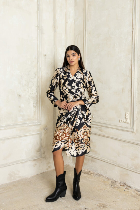 Open Fashion φόρεμα κρουαζέ με δέσιμο