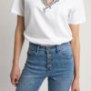 Open Fashion παντελόνι τζιν mom fit με στρας