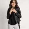Open Fashion jacket δερματίνη κοντό