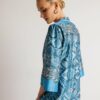 Open Fashion φόρεμα καφτάνι αέρινο με σκίσιμο εμπριμέ