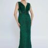 Φόρεμα maxi glitter αμπιγιέ