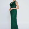 Φόρεμα maxi glitter αμπιγιέ