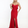 Φόρεμα maxi strapless ντραπέ