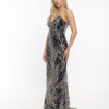 Φόρεμα maxi strapless με χάντρες