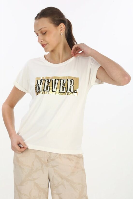 T-shirt τύπωμα NEVER