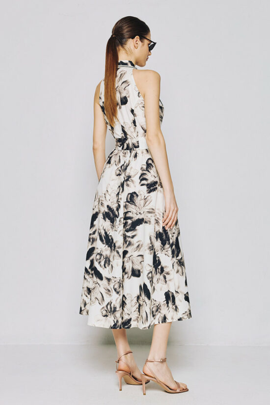 Access Fashion φόρεμα κλος floral με ζώνη