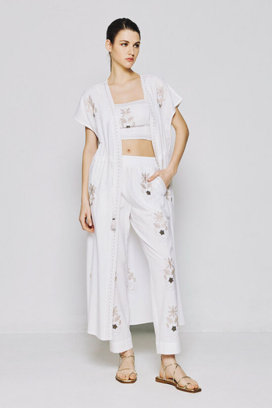 Access Fashion παντελόνι με λάστιχο και κεντήματα