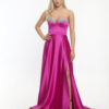 Φόρεμα maxi satin με κορσέ