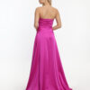 Φόρεμα maxi satin με κορσέ