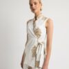 Open Fashion σετ αμάνικο με χρυσό κέντημα