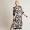 Open Fashion φόρεμα καφτάνι με σκίσιμο στο πλάι εμπριμέ
