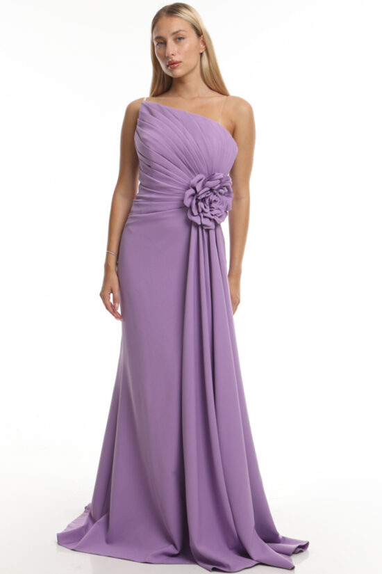 Φόρεμα maxi strapless ντραπέ