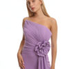 Φόρεμα maxi strapless ντραπέ