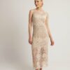 Open Fashion φόρεμα αμάνικο κεντητό