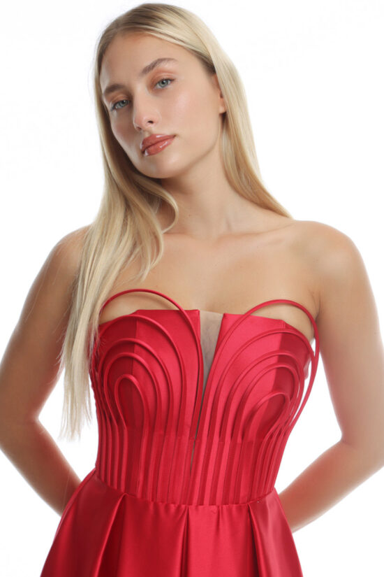 Φόρεμα maxi satin αμπιγιέ