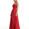 Φόρεμα maxi satin αμπιγιέ