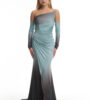 Φόρεμα maxi degrade glitter