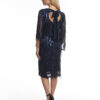 Open fashion φόρεμα midi με κρόσσι παγιέτα