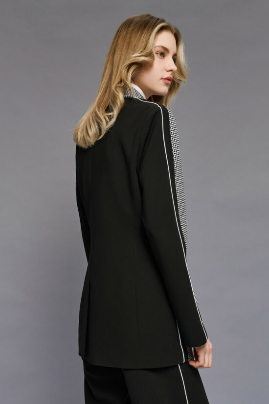 Access Fashion σακάκι pied-de-poule με ρέλι