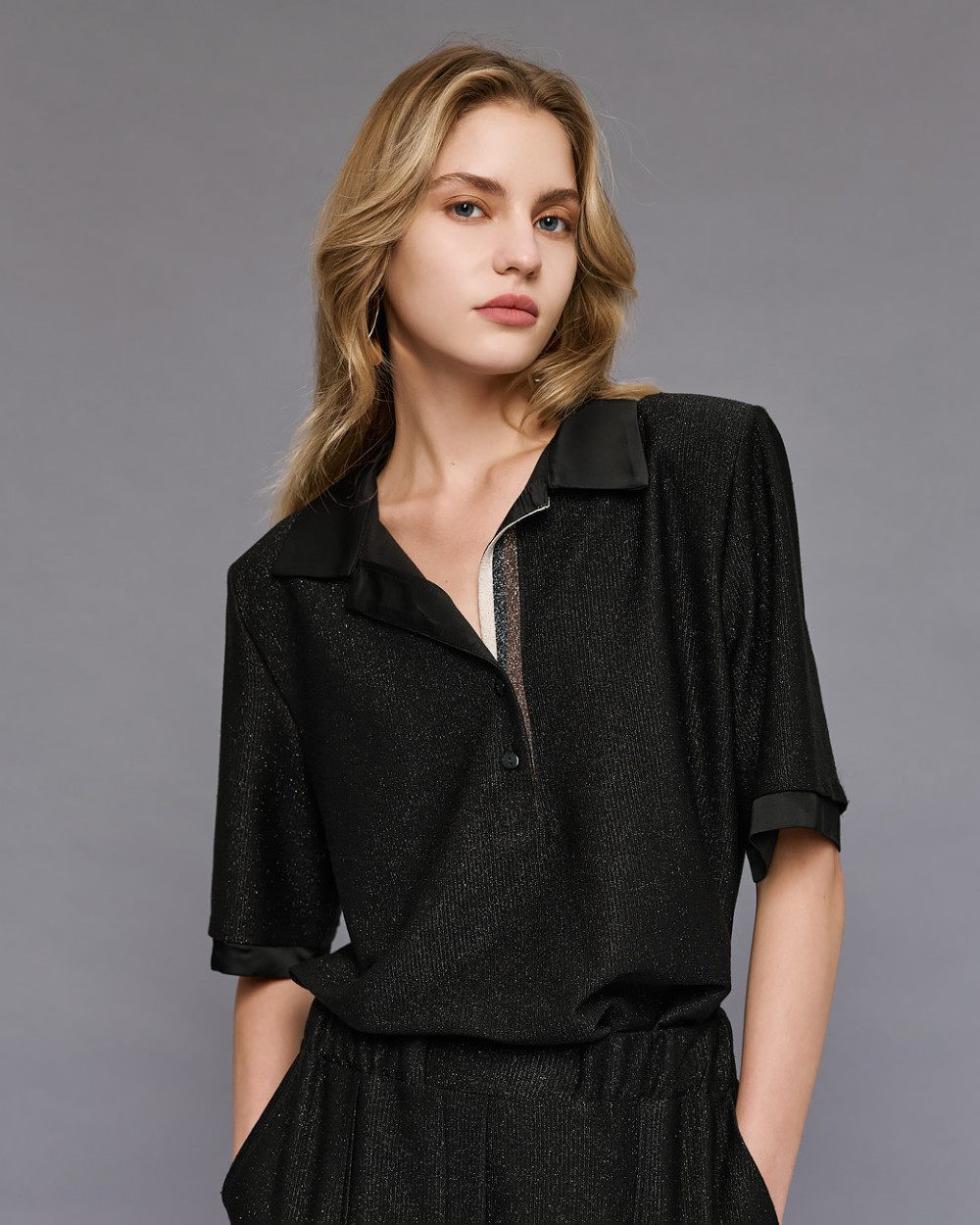 Access Fashion μπλούζα κοντομάνικη lurex