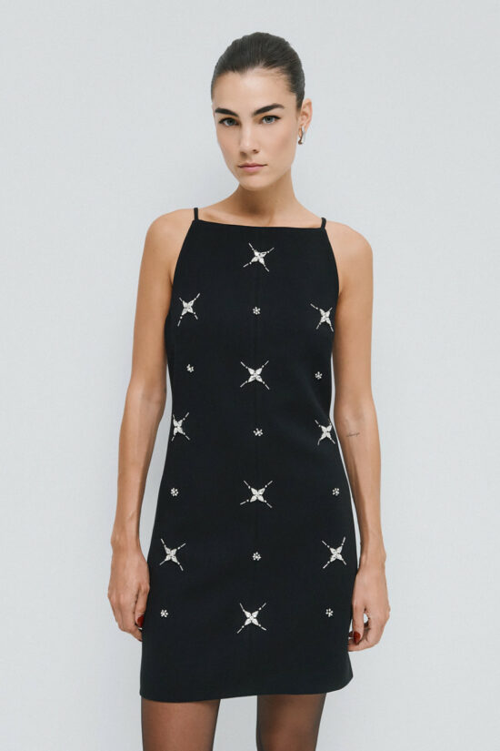 Access Fashion φόρεμα halter με στρας