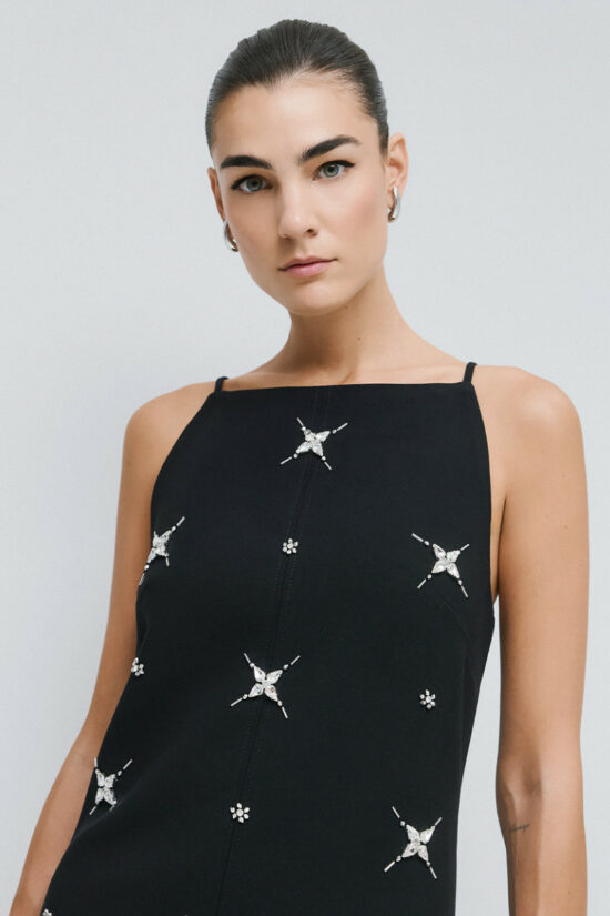 Access Fashion φόρεμα halter με στρας
