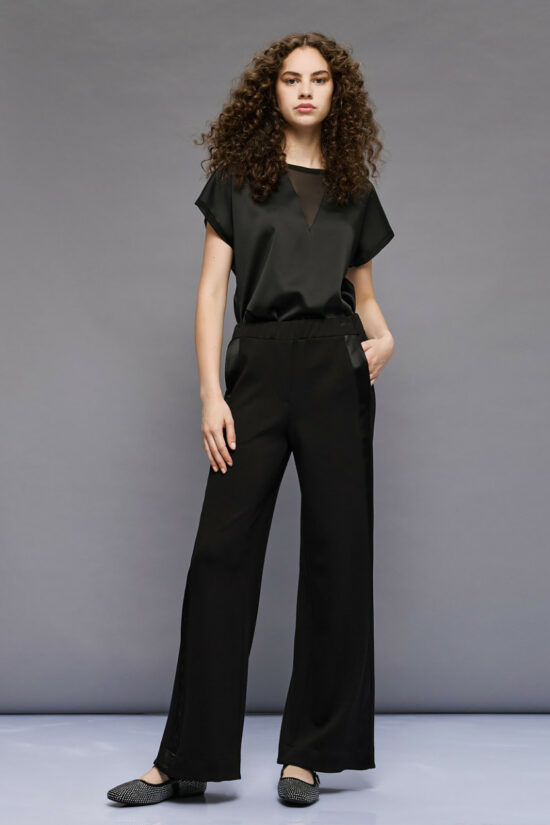 Access Fashion παντελόνα με σατέν φάσες