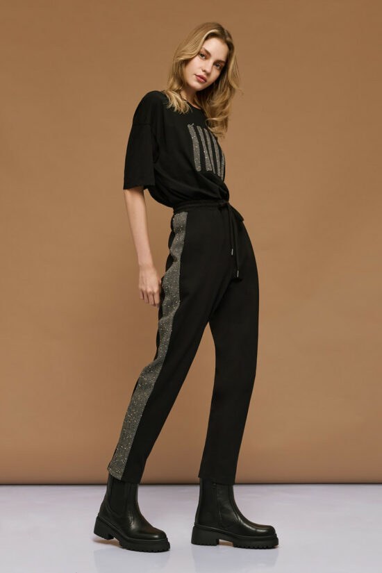Access Fashion παντελόνι με φάσα στα πλαϊνά