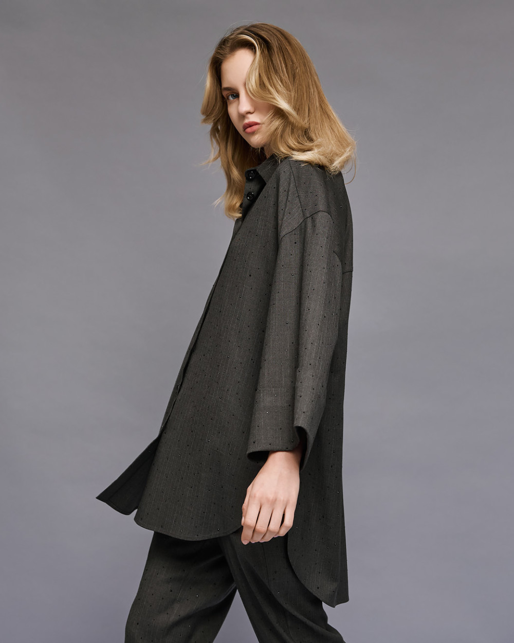 Access Fashion πουκάμισο μακρύ με στρας