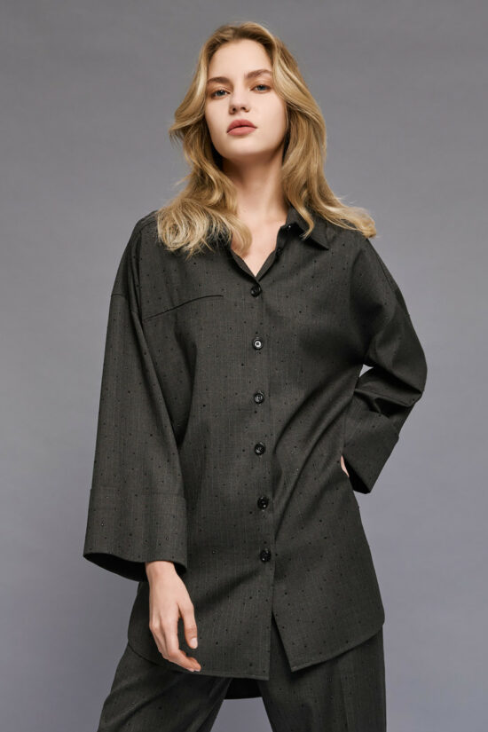 Access Fashion πουκάμισο μακρύ με στρας