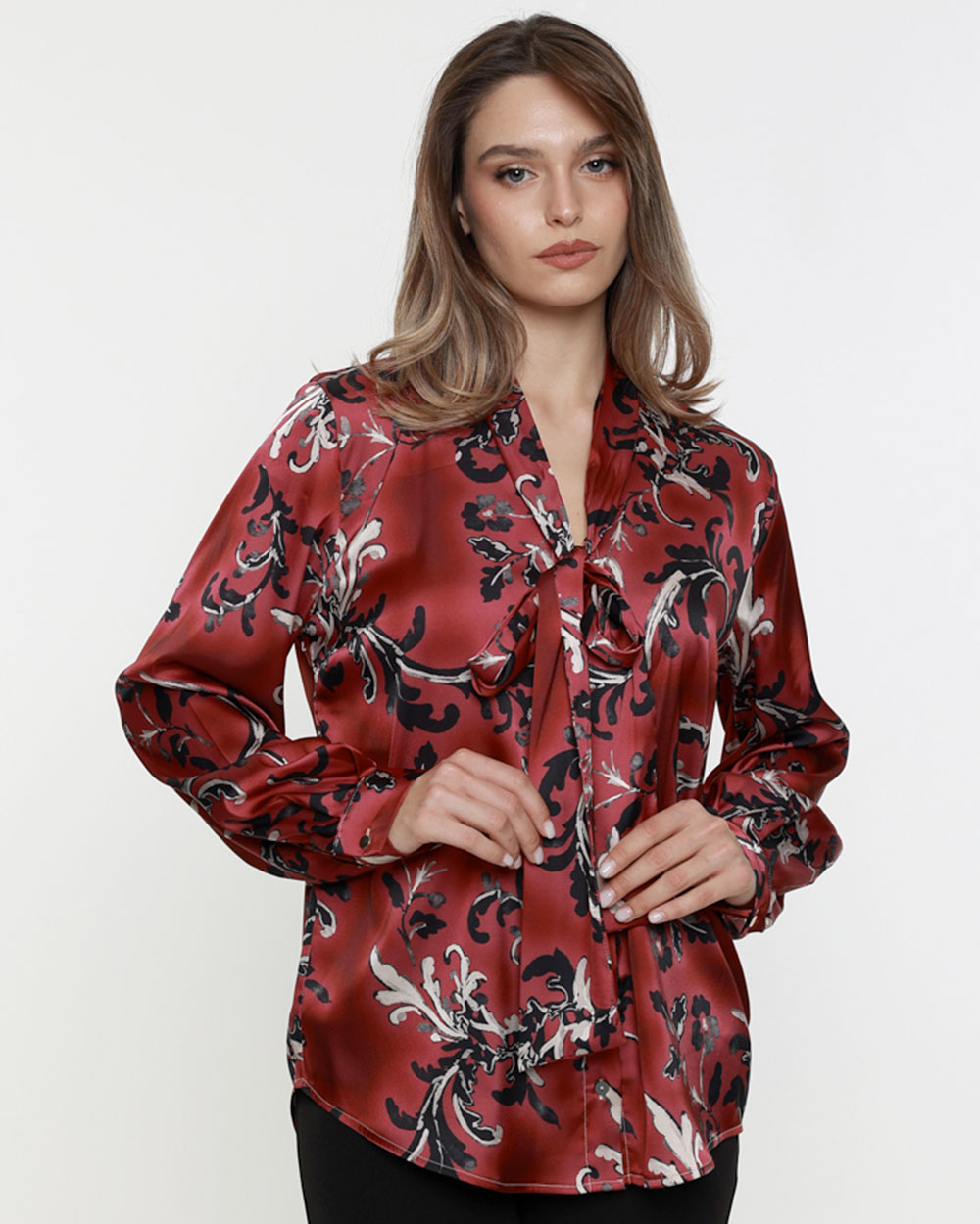 Πουκάμισο εμπριμέ με δέσιμο