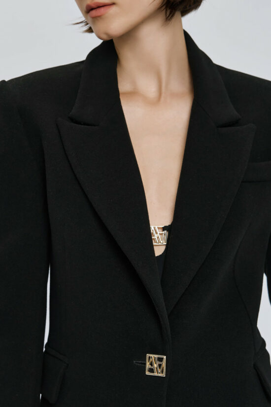 Access Fashion παλτό μακρύ με κουμπί μονόγραμμα