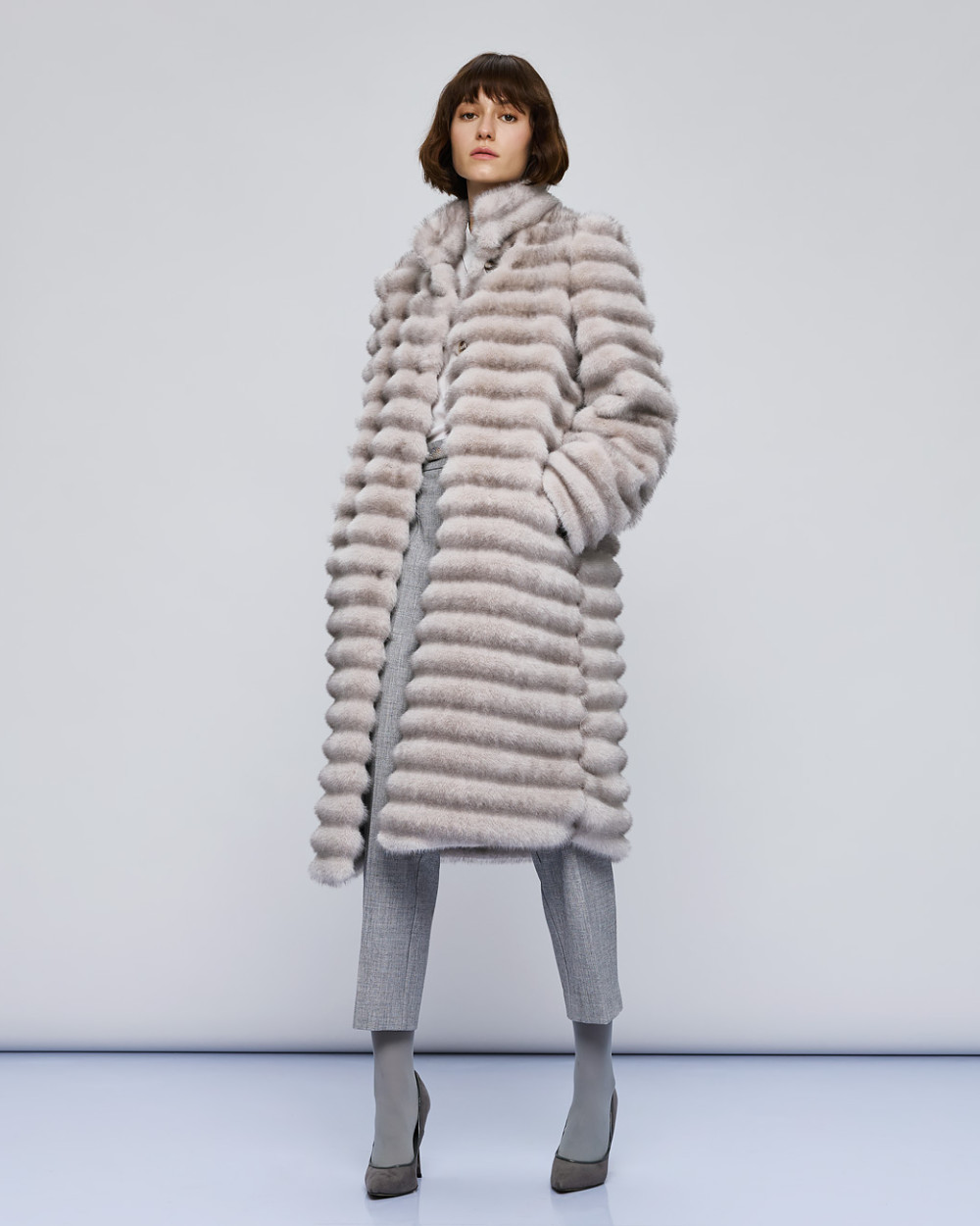 Access Fashion τζάκετ μακρύ με συνθετική γούνα