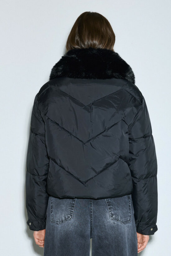 Access Fashion μπουφάν κοντό με συνθετική γούνα